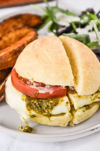 Pesto Chicken Mozzarella Sandwich
