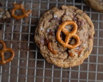 Brown Butter Toffee Pretzel Chocolate Chip Cookies