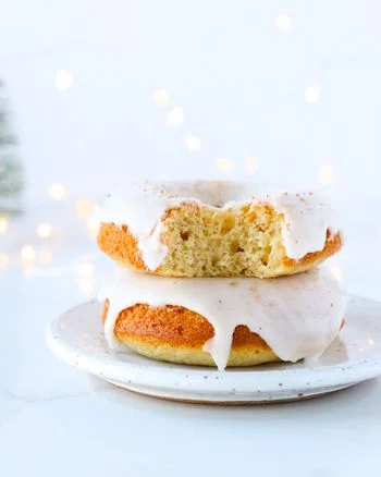 Baked Eggnog Donuts