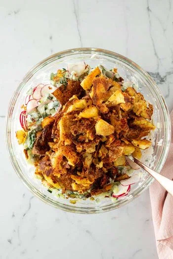 Crunchy Smashed Potato Salad