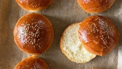 Homemade Brioche Burger Buns