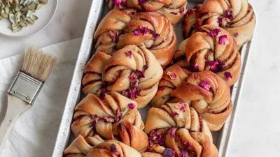 Rose Cardamom Buns