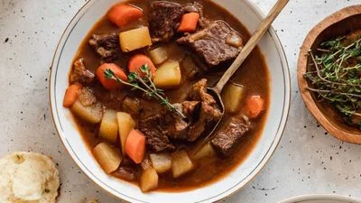Irish Beef Stew + Cheddar Chive Biscuits