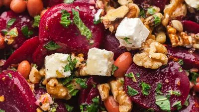 Beet Salad with Feta and Walnuts